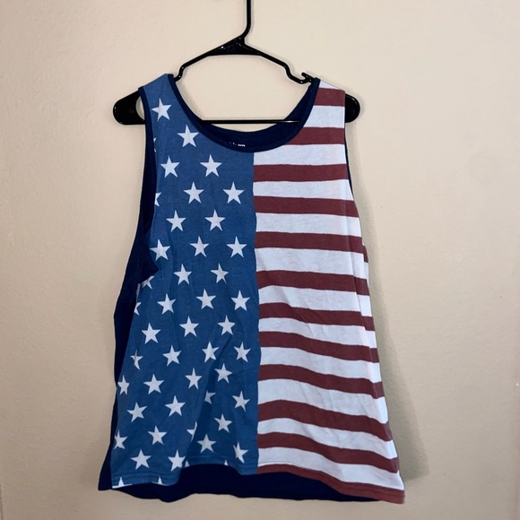 sleeveless shirt all American tank top US flag graphic tee summer street wear - Picture 1 of 7